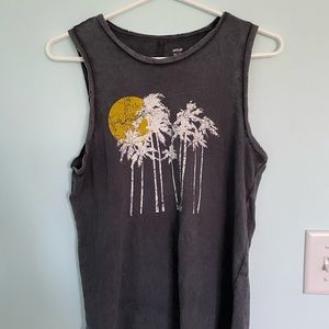 Aerie Easy Distressed Crew Neck Tank